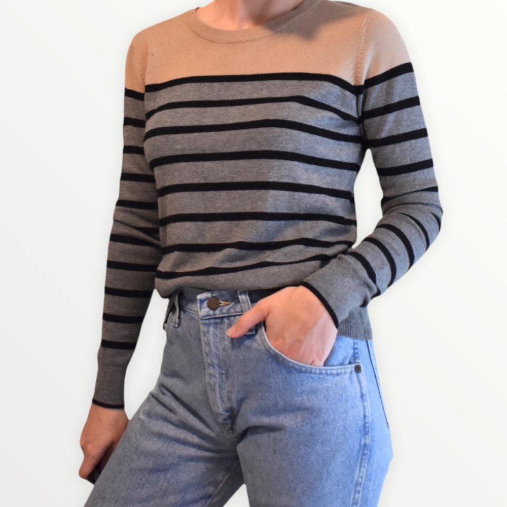 Forever 21 color blocked striped sweater